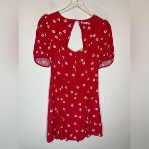 Reformation Red Floral Mini Dress.  Size 10
